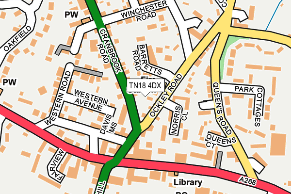 TN18 4DX map - OS OpenMap – Local (Ordnance Survey) TN18 4DX map - OS OpenMap – Local (Ordnance Survey)