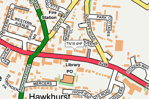 TN18 4HF map - OS OpenMap – Local (Ordnance Survey) TN18 4HF map - OS OpenMap – Local (Ordnance Survey)