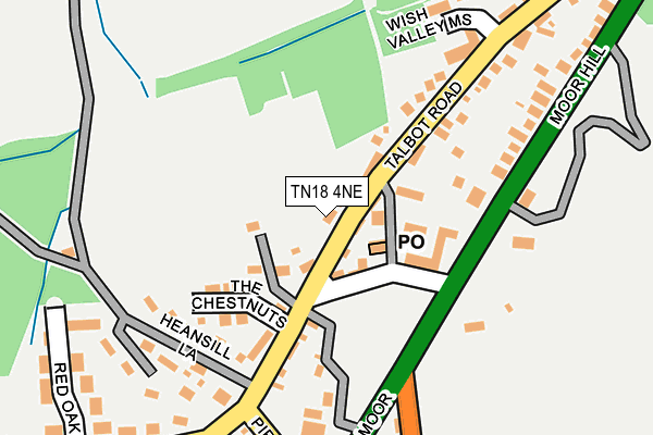 TN18 4NE map - OS OpenMap – Local (Ordnance Survey) TN18 4NE map - OS OpenMap – Local (Ordnance Survey)