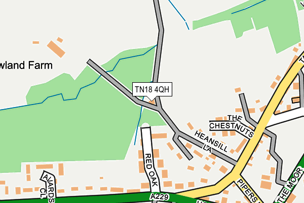 TN18 4QH map - OS OpenMap – Local (Ordnance Survey) TN18 4QH map - OS OpenMap – Local (Ordnance Survey)