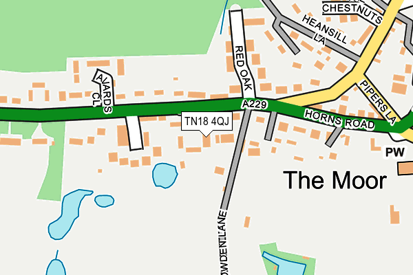 TN18 4QJ map - OS OpenMap – Local (Ordnance Survey) TN18 4QJ map - OS OpenMap – Local (Ordnance Survey)