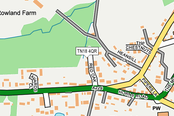 TN18 4QR map - OS OpenMap – Local (Ordnance Survey) TN18 4QR map - OS OpenMap – Local (Ordnance Survey)
