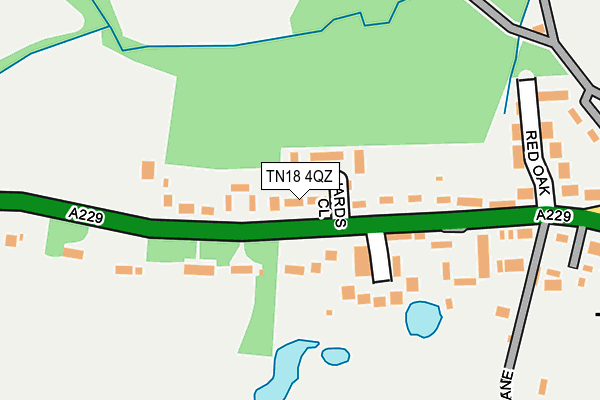 TN18 4QZ map - OS OpenMap – Local (Ordnance Survey) TN18 4QZ map - OS OpenMap – Local (Ordnance Survey)