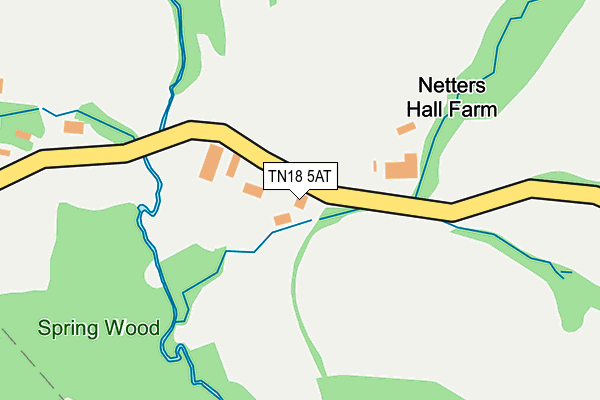TN18 5AT map - OS OpenMap – Local (Ordnance Survey) TN18 5AT map - OS OpenMap – Local (Ordnance Survey)
