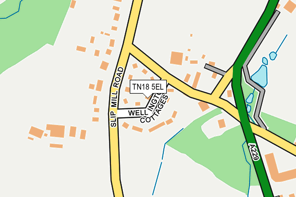 TN18 5EL map - OS OpenMap – Local (Ordnance Survey) TN18 5EL map - OS OpenMap – Local (Ordnance Survey)
