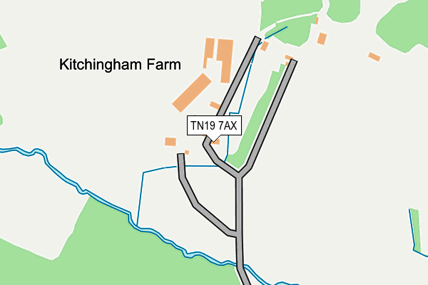 TN19 7AX map - OS OpenMap – Local (Ordnance Survey) TN19 7AX map - OS OpenMap – Local (Ordnance Survey)