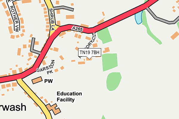 TN19 7BH map - OS OpenMap – Local (Ordnance Survey) TN19 7BH map - OS OpenMap – Local (Ordnance Survey)