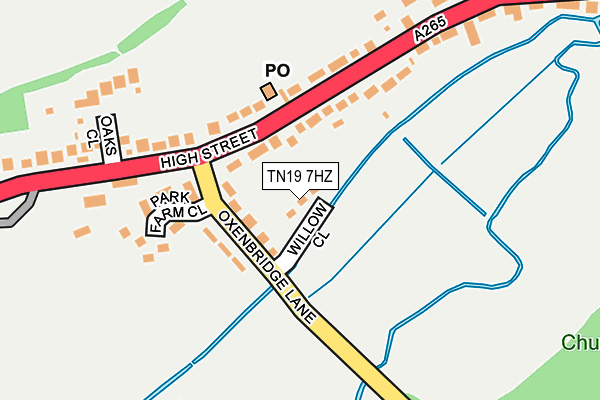 TN19 7HZ map - OS OpenMap – Local (Ordnance Survey) TN19 7HZ map - OS OpenMap – Local (Ordnance Survey)
