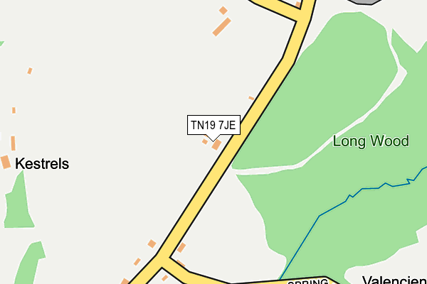 TN19 7JE map - OS OpenMap – Local (Ordnance Survey) TN19 7JE map - OS OpenMap – Local (Ordnance Survey)