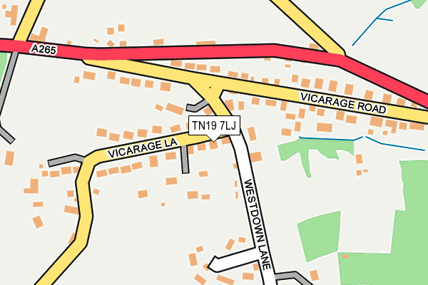 TN19 7LJ map - OS OpenMap – Local (Ordnance Survey) TN19 7LJ map - OS OpenMap – Local (Ordnance Survey)