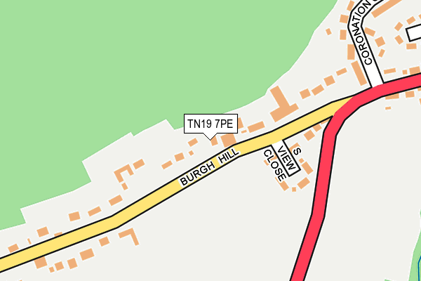 TN19 7PE map - OS OpenMap – Local (Ordnance Survey) TN19 7PE map - OS OpenMap – Local (Ordnance Survey)