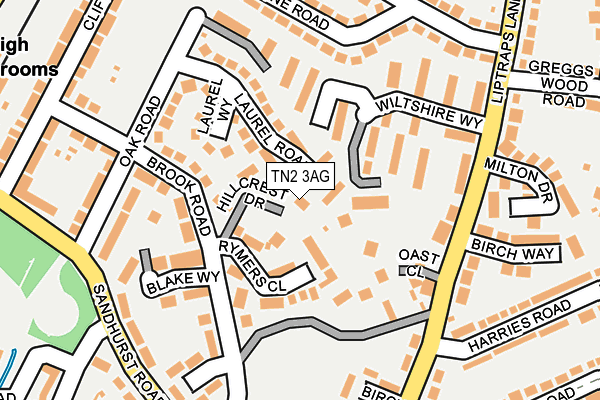 TN2 3AG map - OS OpenMap – Local (Ordnance Survey) TN2 3AG map - OS OpenMap – Local (Ordnance Survey)