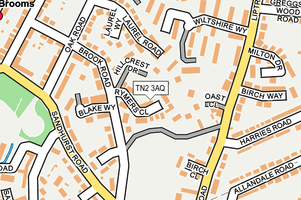 TN2 3AQ map - OS OpenMap – Local (Ordnance Survey) TN2 3AQ map - OS OpenMap – Local (Ordnance Survey)
