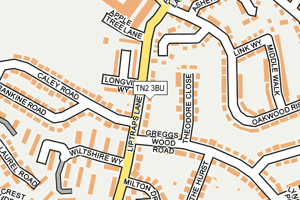 TN2 3BU map - OS OpenMap – Local (Ordnance Survey) TN2 3BU map - OS OpenMap – Local (Ordnance Survey)