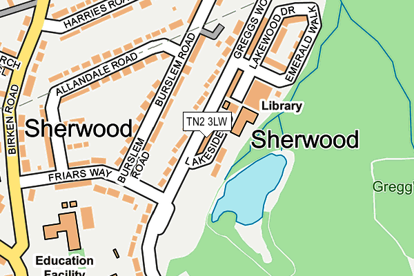 TN2 3LW map - OS OpenMap – Local (Ordnance Survey) TN2 3LW map - OS OpenMap – Local (Ordnance Survey)