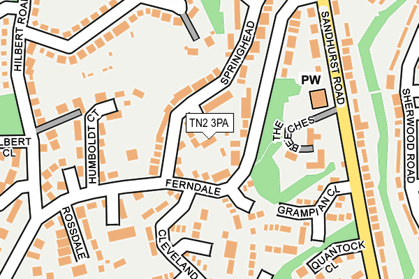 TN2 3PA map - OS OpenMap – Local (Ordnance Survey) TN2 3PA map - OS OpenMap – Local (Ordnance Survey)