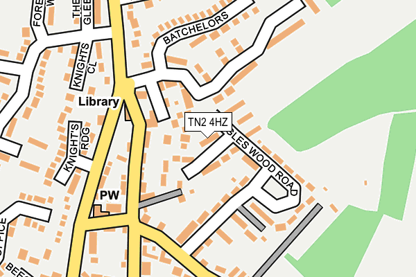 TN2 4HZ map - OS OpenMap – Local (Ordnance Survey) TN2 4HZ map - OS OpenMap – Local (Ordnance Survey)