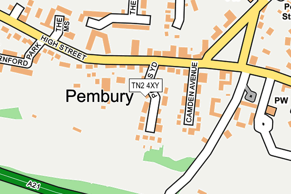 TN2 4XY map - OS OpenMap – Local (Ordnance Survey) TN2 4XY map - OS OpenMap – Local (Ordnance Survey)
