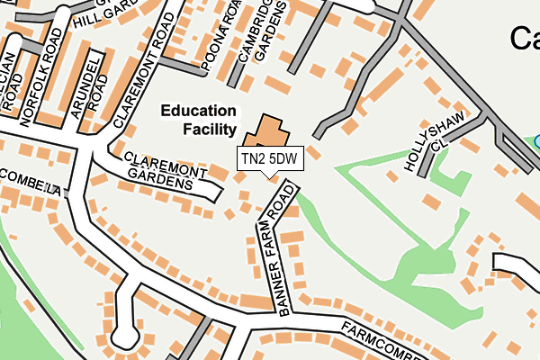 TN2 5DW map - OS OpenMap – Local (Ordnance Survey) TN2 5DW map - OS OpenMap – Local (Ordnance Survey)