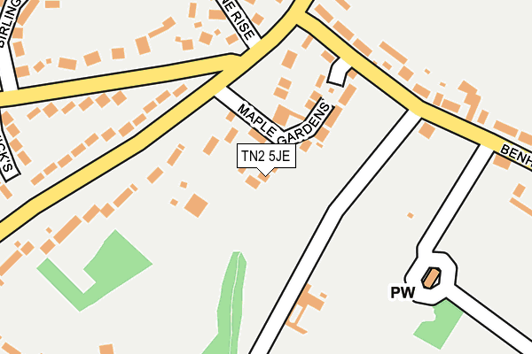 TN2 5JE map - OS OpenMap – Local (Ordnance Survey) TN2 5JE map - OS OpenMap – Local (Ordnance Survey)