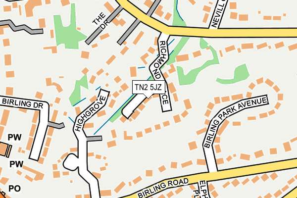 TN2 5JZ map - OS OpenMap – Local (Ordnance Survey) TN2 5JZ map - OS OpenMap – Local (Ordnance Survey)