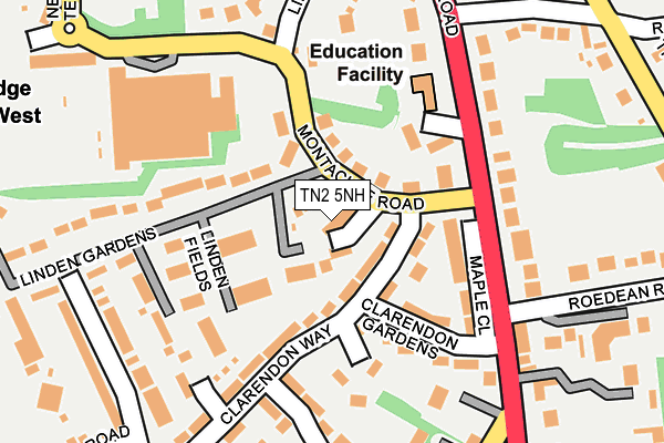 TN2 5NH map - OS OpenMap – Local (Ordnance Survey) TN2 5NH map - OS OpenMap – Local (Ordnance Survey)
