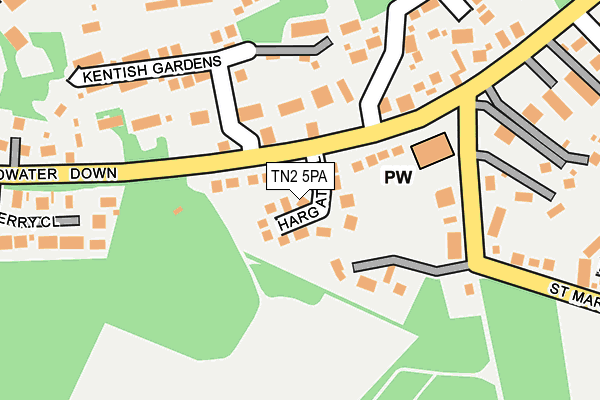 TN2 5PA map - OS OpenMap – Local (Ordnance Survey) TN2 5PA map - OS OpenMap – Local (Ordnance Survey)