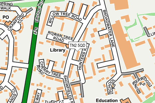 TN2 5QD map - OS OpenMap – Local (Ordnance Survey) TN2 5QD map - OS OpenMap – Local (Ordnance Survey)