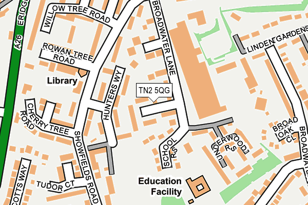 TN2 5QG map - OS OpenMap – Local (Ordnance Survey) TN2 5QG map - OS OpenMap – Local (Ordnance Survey)