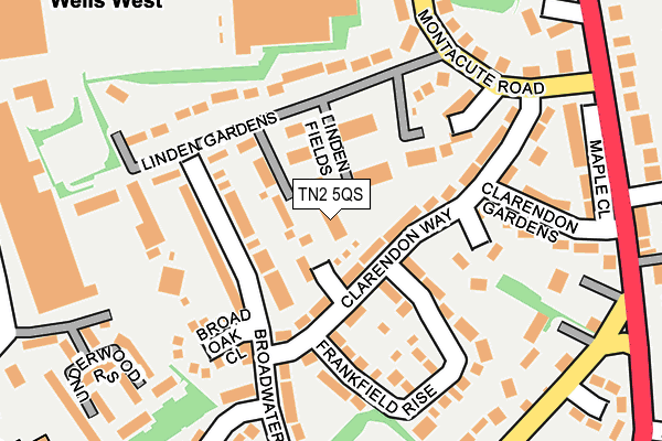 TN2 5QS map - OS OpenMap – Local (Ordnance Survey) TN2 5QS map - OS OpenMap – Local (Ordnance Survey)