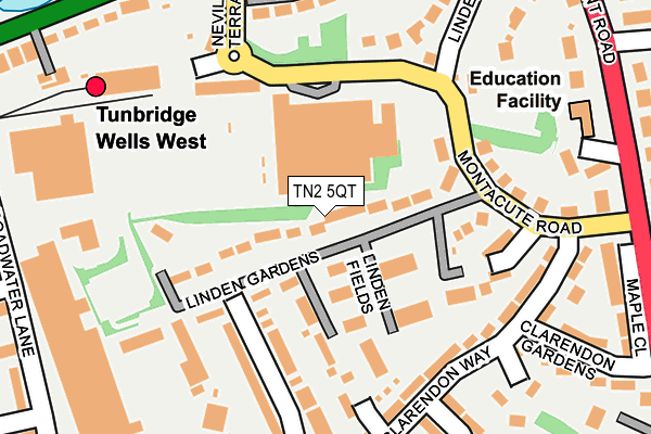 TN2 5QT map - OS OpenMap – Local (Ordnance Survey) TN2 5QT map - OS OpenMap – Local (Ordnance Survey)