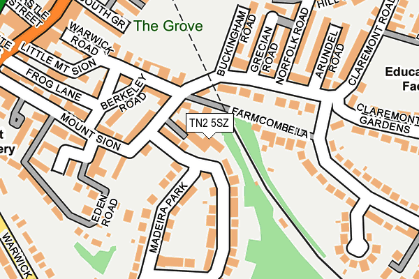 TN2 5SZ map - OS OpenMap – Local (Ordnance Survey) TN2 5SZ map - OS OpenMap – Local (Ordnance Survey)