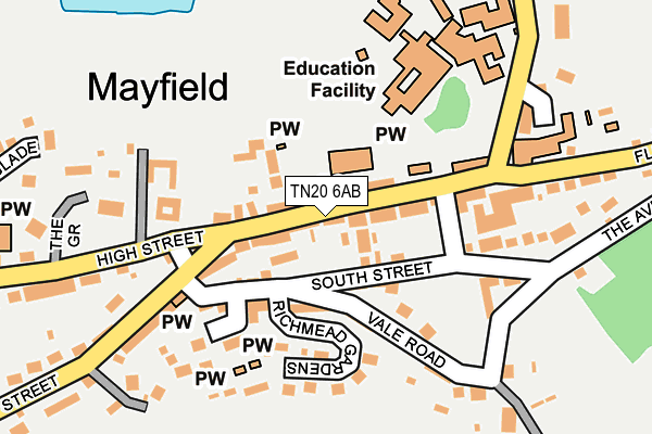TN20 6AB map - OS OpenMap – Local (Ordnance Survey) TN20 6AB map - OS OpenMap – Local (Ordnance Survey)