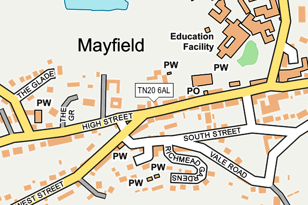 TN20 6AL map - OS OpenMap – Local (Ordnance Survey) TN20 6AL map - OS OpenMap – Local (Ordnance Survey)