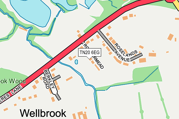 TN20 6EG map - OS OpenMap – Local (Ordnance Survey) TN20 6EG map - OS OpenMap – Local (Ordnance Survey)
