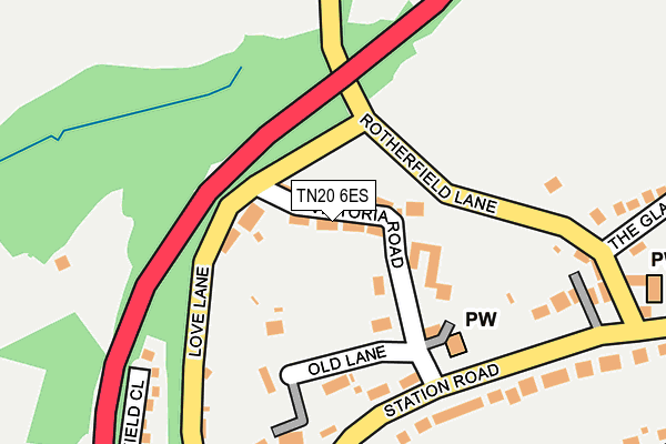 TN20 6ES map - OS OpenMap – Local (Ordnance Survey) TN20 6ES map - OS OpenMap – Local (Ordnance Survey)