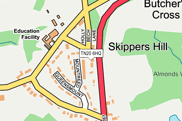 TN20 6HQ map - OS OpenMap – Local (Ordnance Survey) TN20 6HQ map - OS OpenMap – Local (Ordnance Survey)