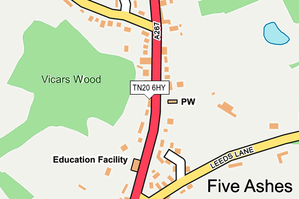 TN20 6HY map - OS OpenMap – Local (Ordnance Survey) TN20 6HY map - OS OpenMap – Local (Ordnance Survey)