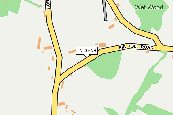 TN20 6NH map - OS OpenMap – Local (Ordnance Survey) TN20 6NH map - OS OpenMap – Local (Ordnance Survey)