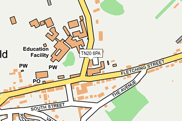 TN20 6PA map - OS OpenMap – Local (Ordnance Survey) TN20 6PA map - OS OpenMap – Local (Ordnance Survey)