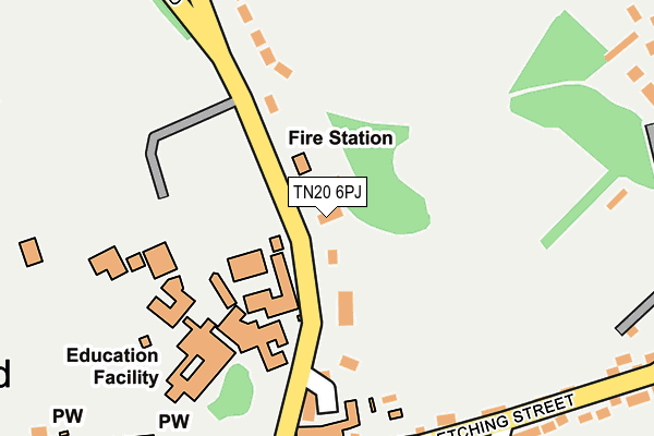 TN20 6PJ map - OS OpenMap – Local (Ordnance Survey) TN20 6PJ map - OS OpenMap – Local (Ordnance Survey)