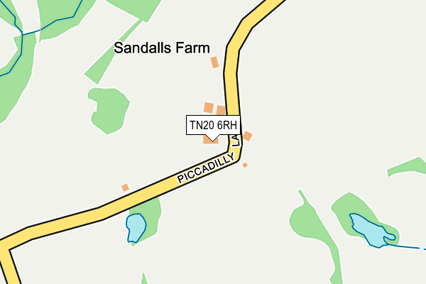 TN20 6RH map - OS OpenMap – Local (Ordnance Survey) TN20 6RH map - OS OpenMap – Local (Ordnance Survey)