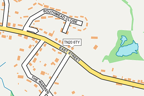 TN20 6TY map - OS OpenMap – Local (Ordnance Survey) TN20 6TY map - OS OpenMap – Local (Ordnance Survey)