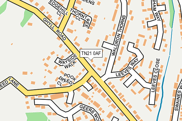 TN21 0AF map - OS OpenMap – Local (Ordnance Survey) TN21 0AF map - OS OpenMap – Local (Ordnance Survey)