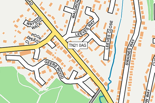 TN21 0AG map - OS OpenMap – Local (Ordnance Survey) TN21 0AG map - OS OpenMap – Local (Ordnance Survey)