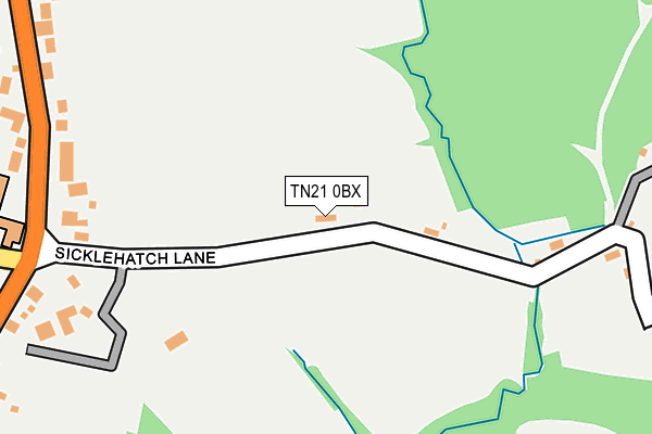 TN21 0BX map - OS OpenMap – Local (Ordnance Survey) TN21 0BX map - OS OpenMap – Local (Ordnance Survey)