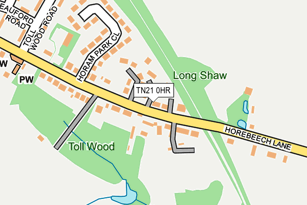 TN21 0HR map - OS OpenMap – Local (Ordnance Survey)