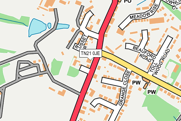 TN21 0JE map - OS OpenMap – Local (Ordnance Survey) TN21 0JE map - OS OpenMap – Local (Ordnance Survey)
