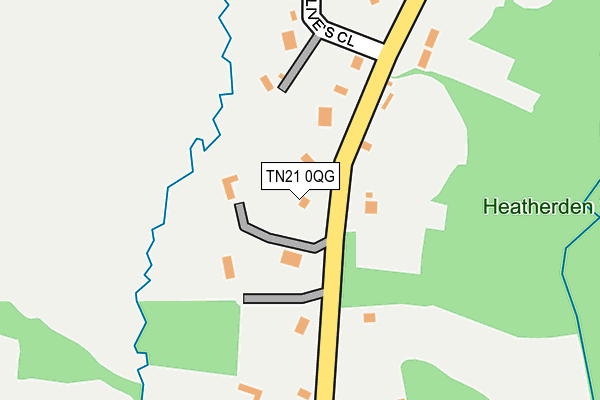 TN21 0QG map - OS OpenMap – Local (Ordnance Survey) TN21 0QG map - OS OpenMap – Local (Ordnance Survey)