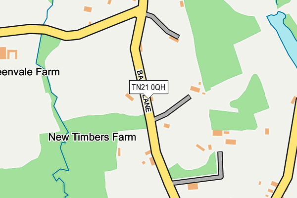 TN21 0QH map - OS OpenMap – Local (Ordnance Survey) TN21 0QH map - OS OpenMap – Local (Ordnance Survey)